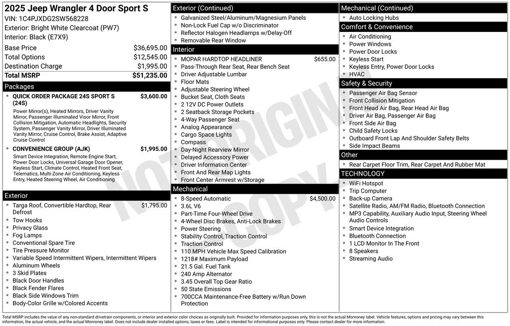 jeep wrangler 4-door 2025 1C4PJXDG2SW568228 image jeep wrangler 4-door 2025 1C4PJXDG2SW568228 image